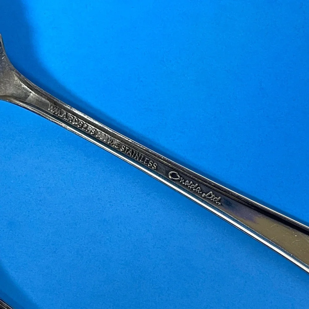 Vintage Oneida Summer Mist Autumn Glow Stainless Seafood Cocktail Forks 4 Sliver